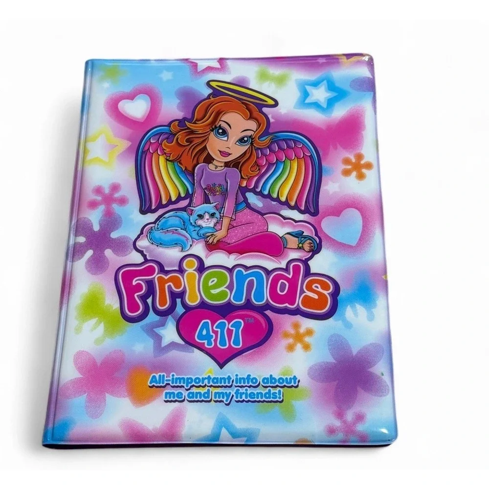 VTG Lisa Frank Friends 411 Angel All About Me Journal Diary Sticker Y2K